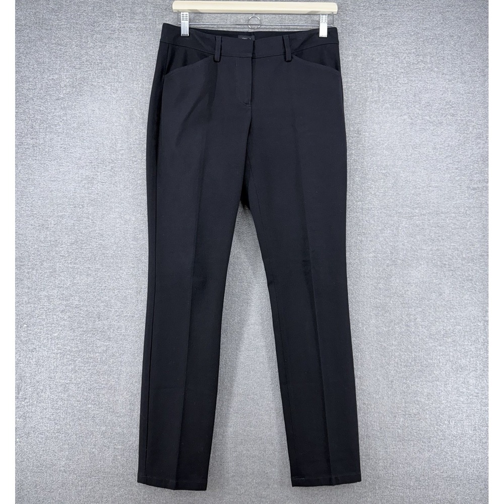 Theory Dress Pants Women Size 6 Black Stretch Dressy Business Office